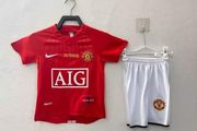 Man United Retro Kids Home Jersey 07/08