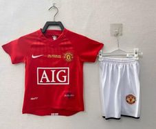 Man United Retro Kids Home Jersey 07/08