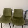 Set of 4 Green Velvet Dining Chairs Image 2