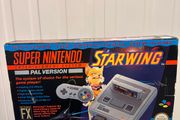 Super Nintendo retro console + games Mario snes
