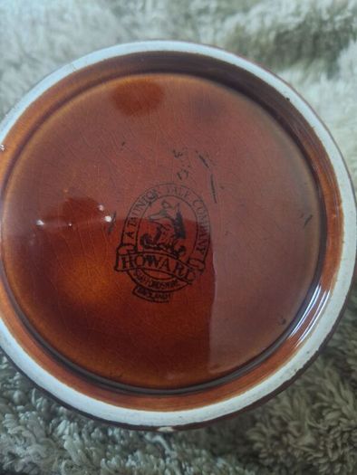 Vintage Glazed Brown Howard Jug