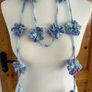 Handmade crochet flower lariat scarf Image 2