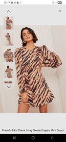BNWT Brown Animal Print Dress by Friends Like These. Size 16