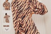BNWT Brown Animal Print Dress by Friends Like These. Size 16