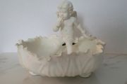 Antique cherub footed candy bowl