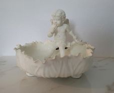 Antique cherub footed candy bowl