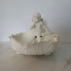 Antique cherub footed candy bowl