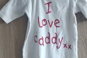 Next up to 3 months never worn I love daddy