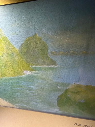 R.D. Sherrin (D.A. Niel) Pair of Original Gouaches - Lands End & Kynance Rocks, Cornwall