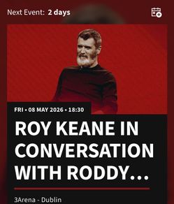 Roy Keane tickets x3