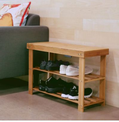 BRAND NEW 3 Tier Living Bamboo, Shoe Organizer or Entryway Bench