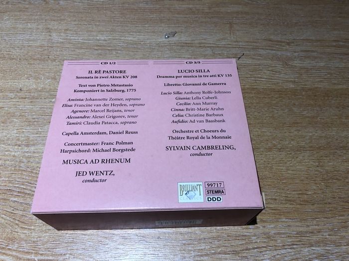 Mozart Edition- Volume 5 BoxSet- Il re Pastore Lucio Silla