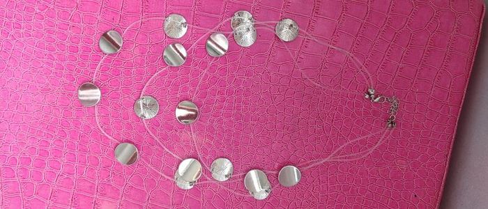 Beautiful  3 layer necklace silver metal zinc alloys