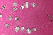 Beautiful  3 layer necklace silver metal zinc alloys
