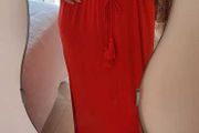 M&amp;S Collection Red Full Length Dress Sz 16UK