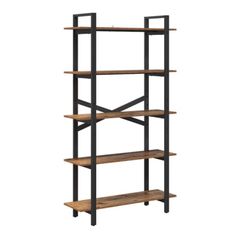Industrial 2.25m high book shelf (6 shelves)