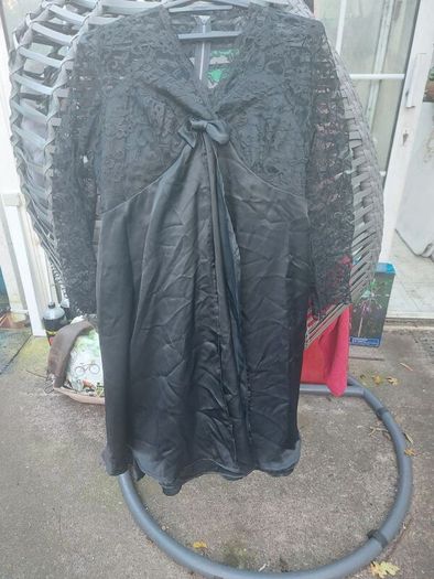 Vintage black lace dress (free post)