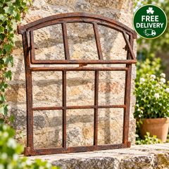Antique Style Cast Iron Window with Opening Top