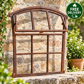 Antique Style Cast Iron Window with Opening Top