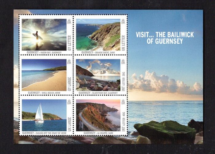 2012 Guernsey Visit the Bailiwick of Guernsey souvenir sheet Commemorative Stamp Miniature Sheet Mint Never Hinged (MNH)