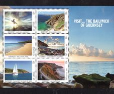 2012 Guernsey Visit the Bailiwick of Guernsey souvenir sheet Commemorative Stamp Miniature Sheet Mint Never Hinged (MNH)
