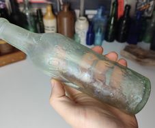 126 - Vintage Cork City Kiloh Clear Glass Lemonade Soda Kali Seltzer Water Embossed Lettering Decorative Collectible Bottle