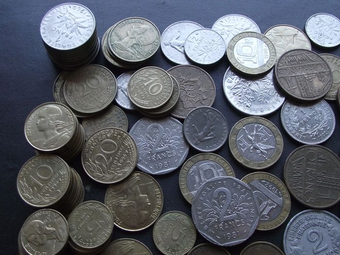 A Lot of 630+ grams of French coins