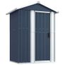 Garden Shed Anthracite 126x97.5x177 cm Galvanised Steel Image 2