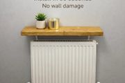 Solid Wood Floating Shelf for Hallway Living Room Handmade in UK Radiator Cover Top Shelf with Brackets Rustic Pine, 50cm