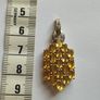 Pendant made of 925 silver with citrines and diamonds Image 3