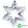 Set of 3 cookie cutter set stainless steel snow flake shape reusable for baking Image 3