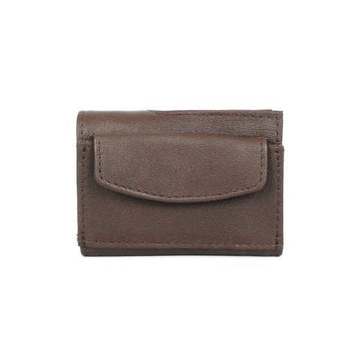 Genuine Leather Pop-Up Card Holder Wallet RFID Blocking Slim Credit Card Case