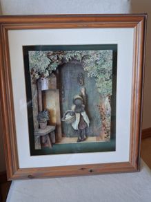 Framed Decoupage Picture