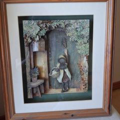 Framed Decoupage Picture