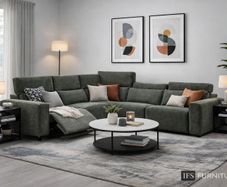 Modern Modular Corner Sofa with Recliners, USB & Wireless Charging