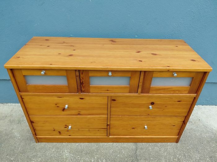 2 sets of oak drawers