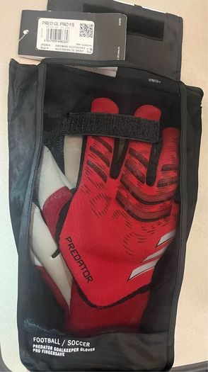 Adidas predator goalkeeper gloves pro fingersave football soccer size 9