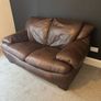 Genuine Natuzzi Brown Leather 2-Seater Sofa Image 3