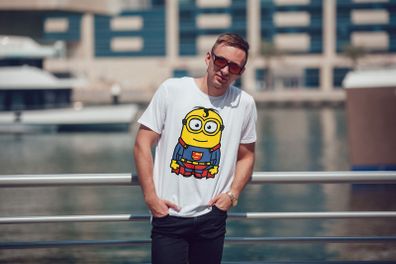 Minion Superman Minions Inspired T-shirt Tee Top Shirt Great Gift Present Idea