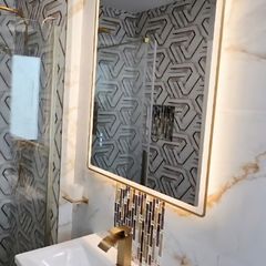 LED Mirrors Ensuite Many Sizes and Shapes Bathroom Bedroom Bluetooth Speakers Demister Antifog Fog Free Makeup Dual LED Bright Light Adjustable Brightness Touch Sensor