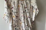 Marks and Spencer cream dress with winter scene
