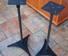 Sanus adjustable height metal speaker stands