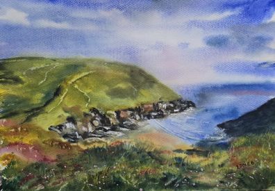 portally cove co waterford  watercolour