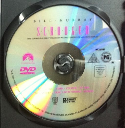 Scrooged [1988] Bill Murray, Karen Allen, John Forsythe, John Glover, Bobcat Goldthwait, Carol Kane, Michael J. Pollard, Alfre Woodard & Robert Mitchum [Movie DVD]