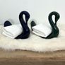 80s retro ceramic swan guest towel or napkin holder Image 9