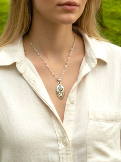925 Vintage Abstract Silver Necklace
