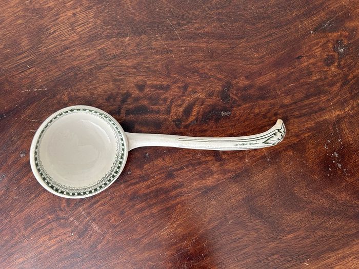 Antique Ironstone Pottery Serving Ladle