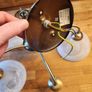 Milanese 5Lt Pendant Light - Antique Brass Metal & Alabaster Glass Image 5