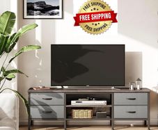 TV Stand with Storage, TV Console Table - 63 Inch, Grey