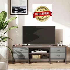 TV Stand with Storage, TV Console Table - 63 Inch, Grey